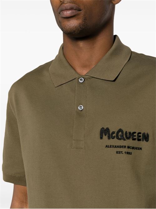 Polo con logo ALEXANDER MCQUEEN | 662551QXAAK3380